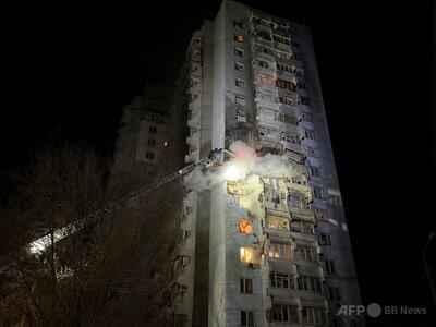 ロシア、ウクライナ各地に大規模攻撃 5人死亡 無人機390機超投入