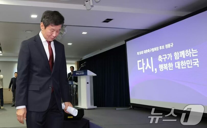 大韓サッカー協会のチョン・モンギュ会長(c)news1