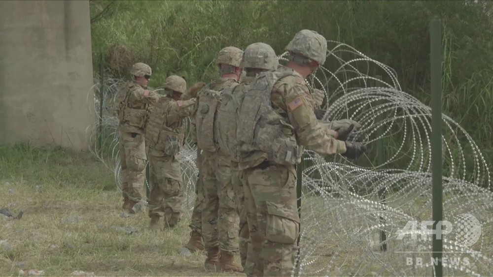 動画 米軍 メキシコ国境に有刺鉄線を設置 写真1枚 国際ニュース Afpbb News