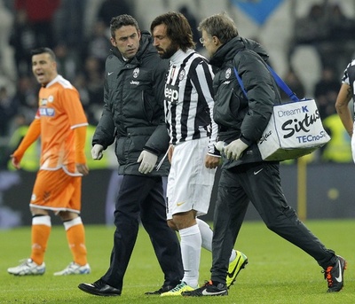 ユベントスのピルロ、右膝の靱帯損傷で離脱へ