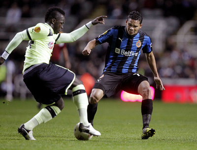 ニューカッスル、ホームでブルージュに勝利 ヨーロッパリーグ