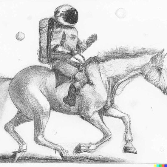 DALL・E 2が生成した「馬に乗った宇宙飛行士」イメージ（OpenAI公式ホームページ）(c)news1