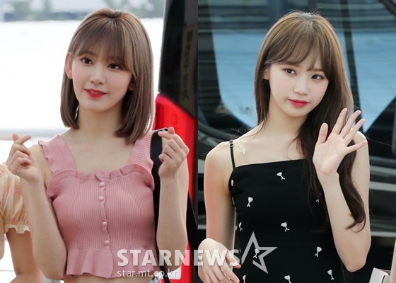 (左）宮脇咲良（右）キム・チェウォン　(c)STARNEWS
