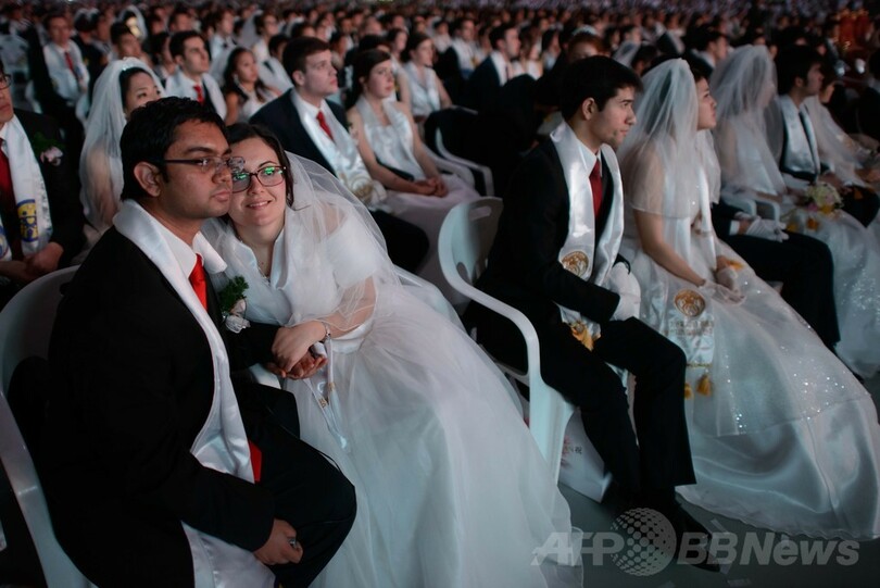 2500組が合同結婚式、韓国・統一教会