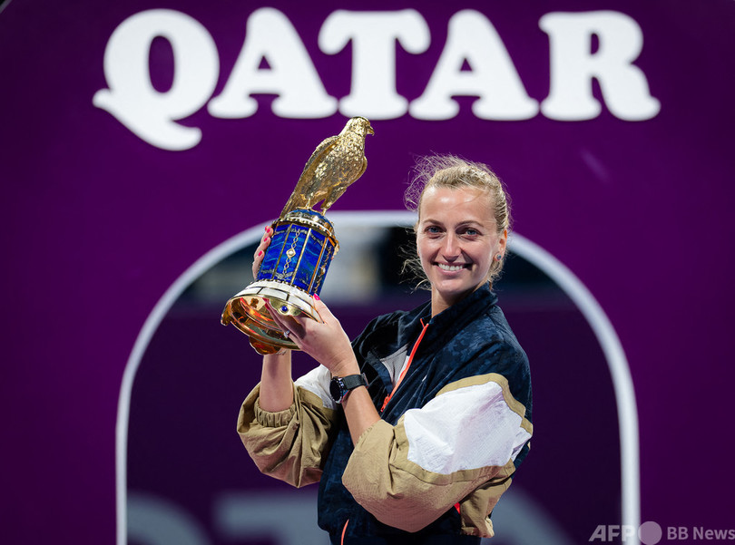 クビトバが2回目のカタールOP優勝、ツアー通算28勝目
