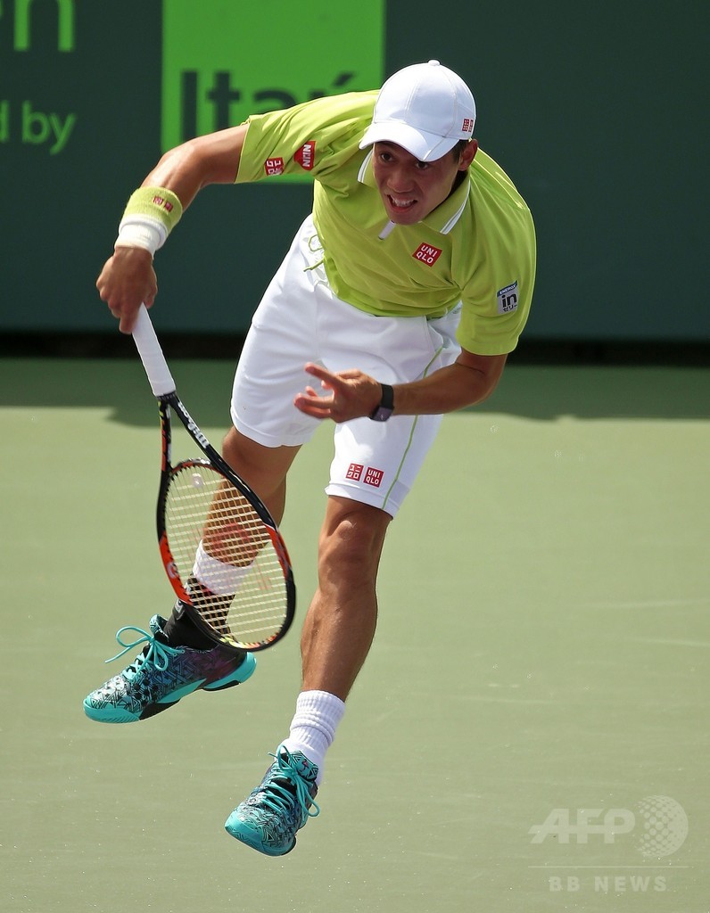 錦織、ユーズニー退け初戦突破 マイアミ・オープン