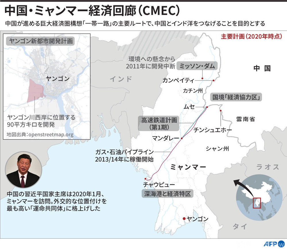 【図解】中国・ミャンマー経済回廊（CMEC）