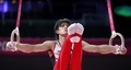 ロンドン五輪の体操男子日本代表は25日、試合会場のノース・グリニッジ・アリーナ（North Greenwich Arena）で公式練習を行った。

トレーニングに臨む日本代表の内村航平（Kohei Uchimura、2012年7月25日撮影）。(c)AFP/THOMAS COEX