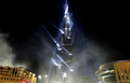 アラブ首長国連邦（UAE）ドバイ（Dubai）の世界一の超高層ビル「ブルジュ・ドバイ（Burj Dubai、正式名ブルジュ・ハリファ（Burj Khalifa））」の落成式（2010年1月4日撮影）。(c)AFP/MARWAN NAAMANI