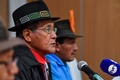 パナマの首都パナマ市で記者会見する先住民族クナの代表者、ベリサリオ・ロペス氏（2019年5月21日撮影）。(c)Luis ACOSTA / AFP
