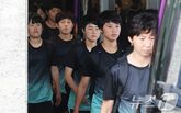 北朝鮮のサッカー女子選手団、韓国・水原で2日連続の練習
