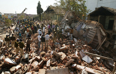 インド西部でホテル倒壊、6人死亡、7人負傷