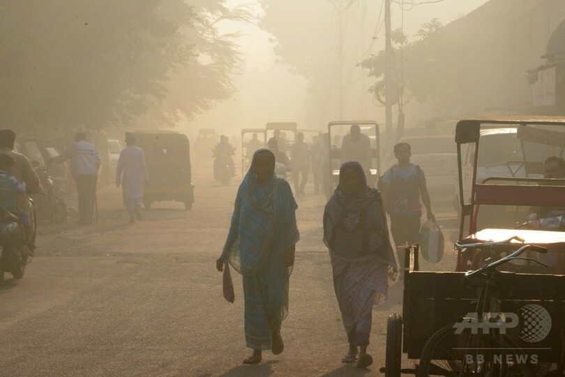 インド首都、大気汚染で小学校1800校が休校
