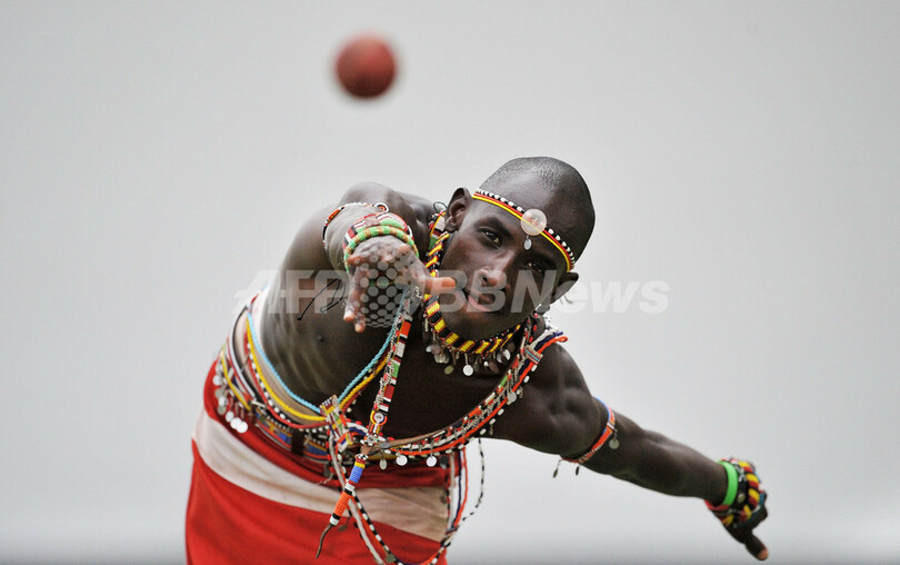 マサイ人戦士のクリケット・チーム、ケニア