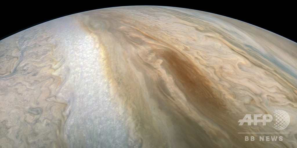 木星の「ブラウンバージ」くっきり、NASA探査機が撮影に成功 木星の「ブラウンバージ」くっきり、NASA探査機が撮影に成功