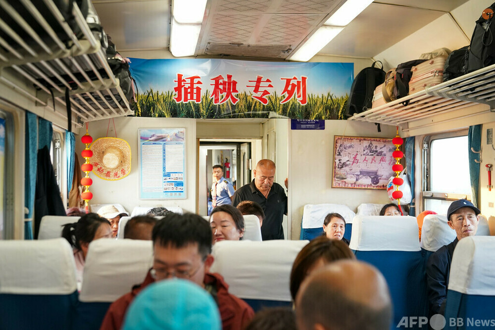 春限定「田植え専用列車」　中国東北でスマート農業支える