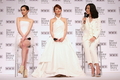 都内で開かれた“Her Bridal Story　3小節のマリアージュ”制作発表に出席した（左から）モデル／女優の水原希子（Kiko Mizuhara）、女優の田中麗奈（Lena Tanaka）、木村佳乃（Yoshino Kimura、2011年2月28日撮影）。(c)MODE PRESS