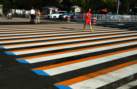 3Dの立体横断歩道 天津 写真10枚 国際ニュース：AFPBB News
