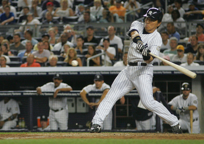 松井秀喜が代打で安打、ヤンキースは連勝止まる