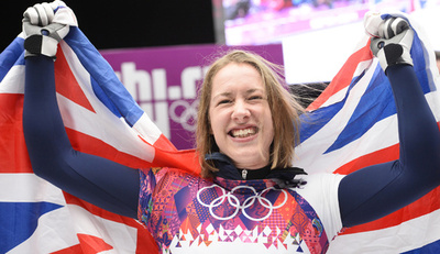 英国のヤーノルドが女子スケルトンで金メダル、ソチ五輪