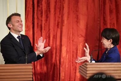 マクロン仏大統領が離日、訪韓へ