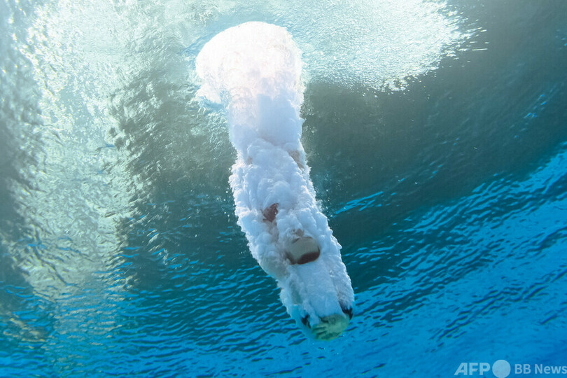 【今日の1枚】水面下も芸術的、福岡で世界水泳