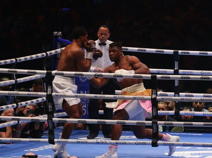 ジョシュア、元UFC王者ガヌーに2回KO勝ち ボクシング