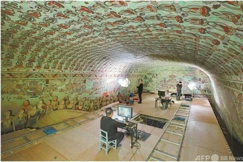 洞窟内部を外で見る 遺跡の魅力を世界に伝える「デジタル敦煌」