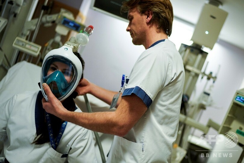 シュノーケルマスクを人工呼吸器に改造、患者増加で緊急対応