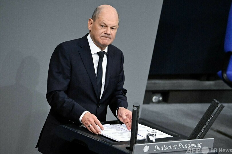 プーチン氏が民間人の運命嘆くのは「皮肉」 独首相