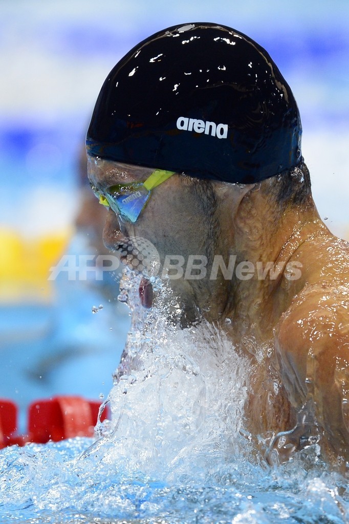 北島、予選2位で準決勝進出 男子100メートル平泳ぎ
