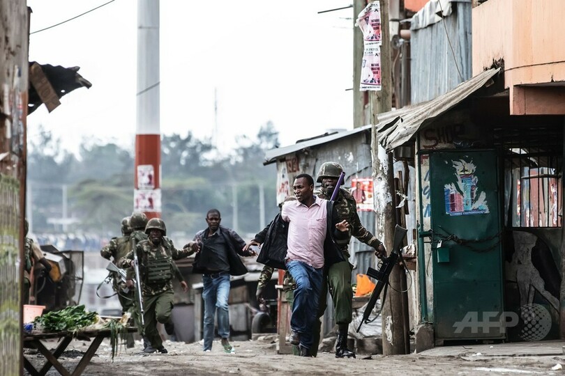 ケニア大統領選、抗議活動などで4人死亡 暫定結果は現職リード