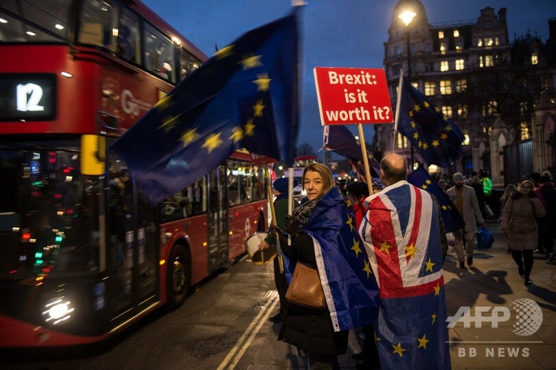 英議会、EU離脱協定案きょう採決 メイ首相「阻止なら民主主義破壊」