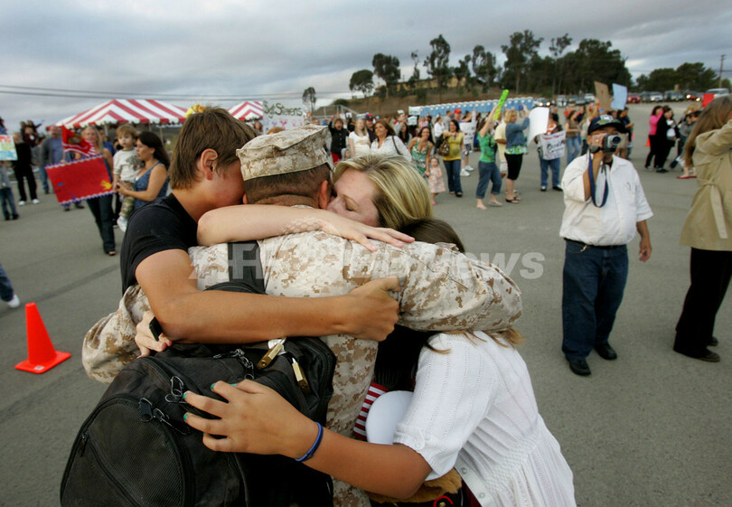 イラク帰還兵、家族との再会