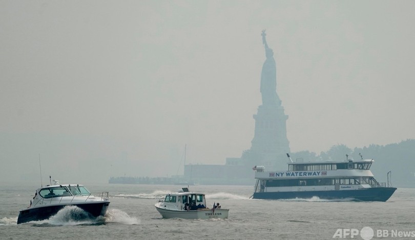  米NYに大気汚染警報 西部山火事の煙が到達