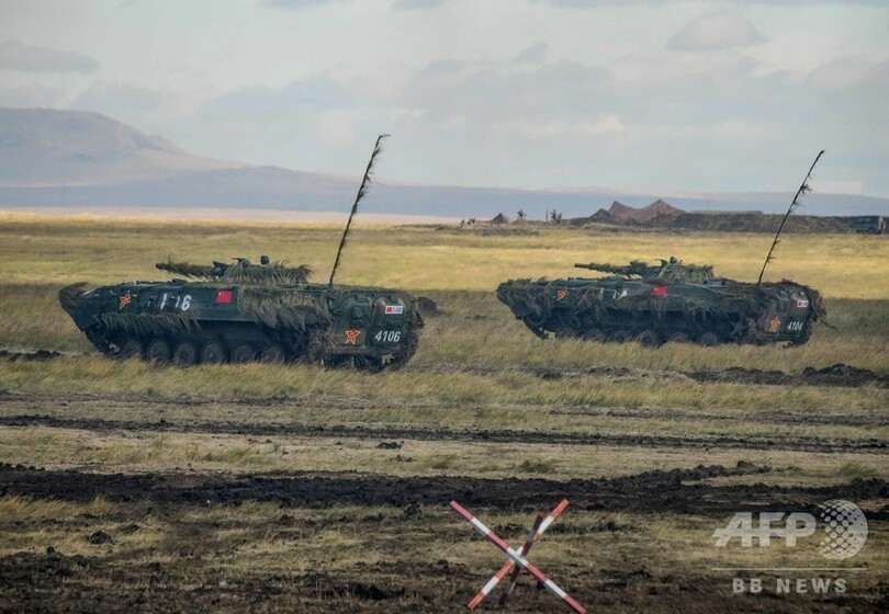 ロシア「史上最大」の軍事演習、中国・モンゴル軍とパレード