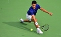 テニス、BNPパリバ・オープン、男子シングルス準決勝。リターンを打つカルロス・アルカラス（2022年3月19日撮影）。(c)Frederic J. BROWN/ AFP
