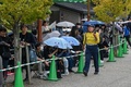 ジャイアントパンダの「リーリー」と「シンシン」の最終観覧日に東京の上野動物園を訪れ、列をつくる人々（2024年9月28日撮影）。(c)Richard A. Brooks / AFP