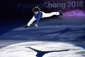 平昌冬季五輪、フィギュアスケートのエキシビションに臨む宇野昌磨（2018年2月25日撮影）。(c)AFP/Mladen ANTONOV