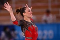 東京五輪、体操女子種目別ゆか決勝の演技に臨むイタリアのバネッサ・フェラーリ（2021年8月2日撮影）。(c)Loic VENANCE/ AFP