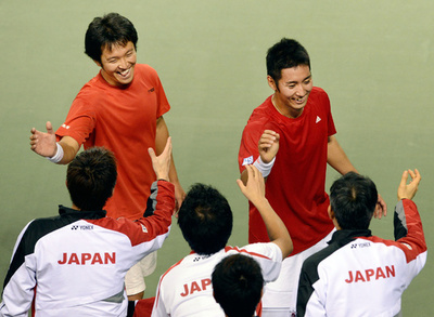 日本、インドネシア下し2回戦進出 デビス杯