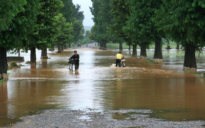 北朝鮮洪水被害、国防委員会が復旧作業の陣頭に