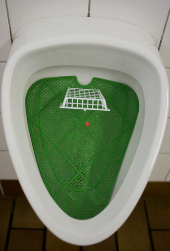 ＜06サッカーW杯＞開幕へ向けてフィールドに見立てた便器が登場 - ドイツ