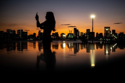 Tokyo skyline at dusk
