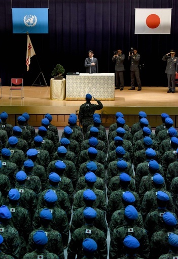 南スーダンからPKO部隊が帰国、防衛省で式典