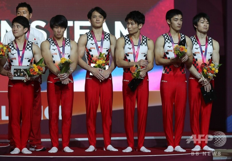 日本が男子団体で銅メダル、中国がロシアと僅差で金 世界体操