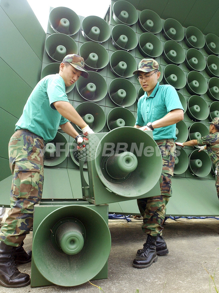 北朝鮮、韓国に拡声器の破壊を警告 北朝鮮、韓国に拡声器の破壊を警告