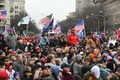 米ワシントンに集結したドナルド・トランプ大統領の支持者（2021年1月5日撮影）。(c)SAUL LOEB / AFP