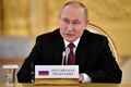 ロシア・モスクワで、集団安全保障条約機構（CSTO）の加盟国首脳との会合に出席するウラジーミル・プーチン大統領（2022年5月16日撮影）。(c)Alexander NEMENOV / various sources / AFP
