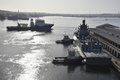 キューバの首都ハバナに停泊するロシア海軍のフリゲート艦「アドミラル・ゴルシコフ」（2019年6月24日、資料写真）。(c)ADALBERTO ROQUE / AFP